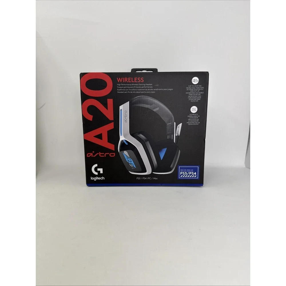 New Logitech Astro A20 Black  Wireless Gaming Headset PS5/PS4/PC/Mac